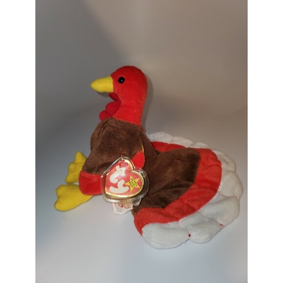 VINTAGE Beanie Baby – GOBBLES the Turkey (5.5 in) 1996 - Thanksgiving Turkey! - Picture 2 of 8